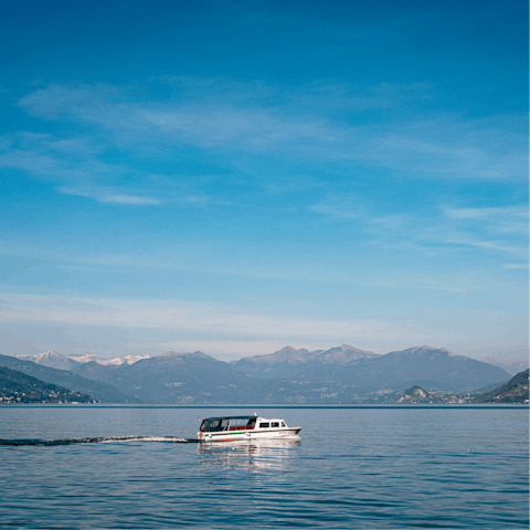 Hire a boat to explore Lake Como from the water