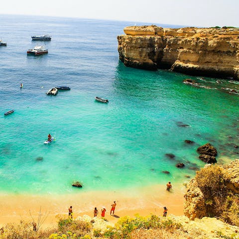 Explore the golden beaches and historic centre of Albufeira