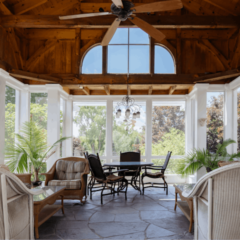 The magnificent screened porch
