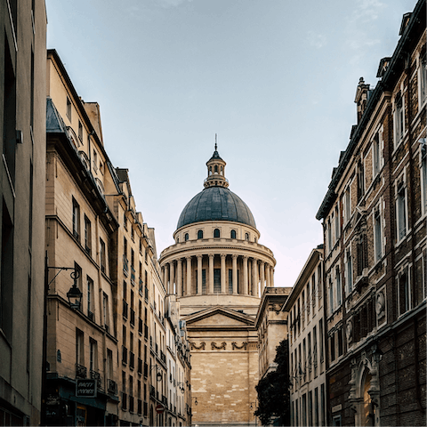 Stay a three-minute walk from the Panthéon, in the heart of Paris