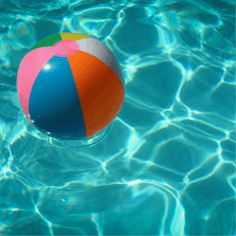 Splash about in the communal pool on hot afternoons