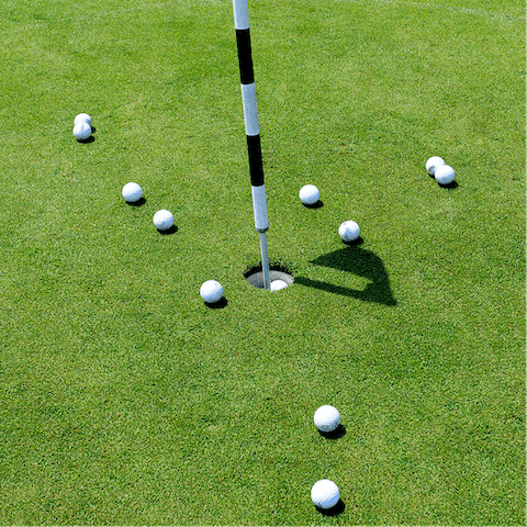 Practise your putting at the nearby Sandown golf course