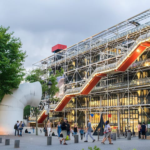 Catch the latest exhibition at Le Centre Pompidou, a short walk away