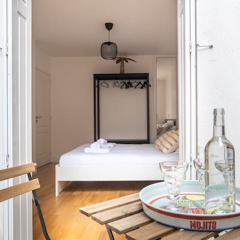 Wake in the morning to a drink on your private terrace