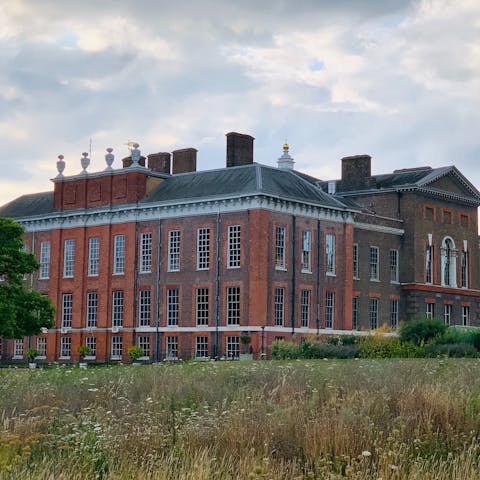 Visit beautiful Kensington Palace Gardens, a fifteen-minute ride away