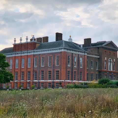 Visit beautiful Kensington Palace Gardens, a fifteen-minute ride away