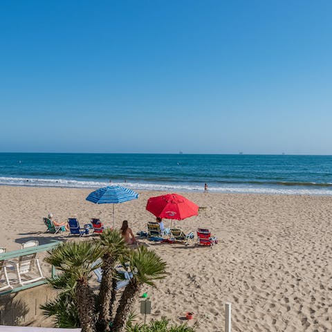 Be on the sand in seconds and cool off with a dip in the ocean