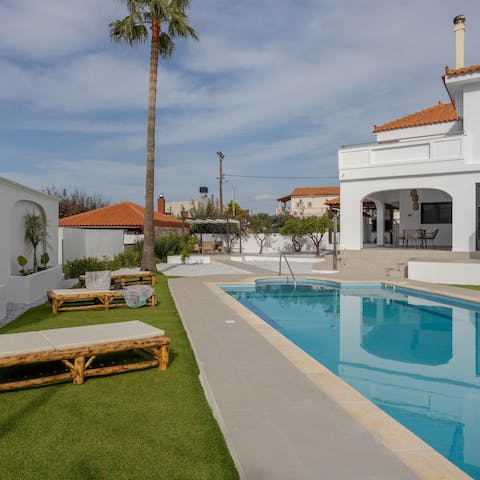 Lie back by the pool or stay active with a swim under the sun