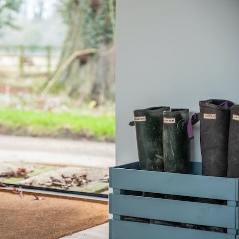 Don your wellies and explore the farm's expansive grounds 