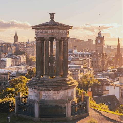 Stroll up Calton Hill for incredible views of the city – it's just a thirteen-minute walk