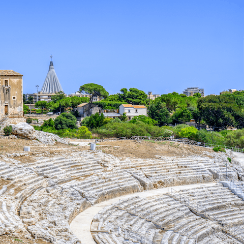 Explore historic Syracuse, with its ancient amphitheatre