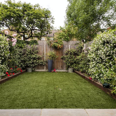 Relax in your private back garden, which comes as a rarity when staying in Central London