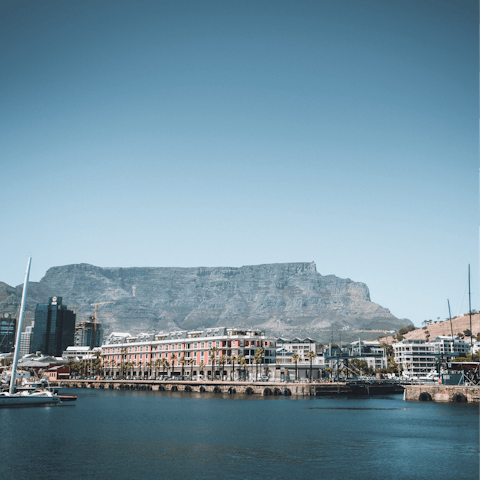 Spend the day shopping and dining along the V&A Waterfront, a short drive away