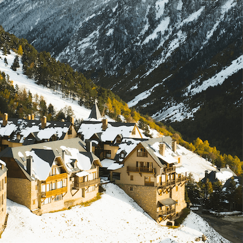Wander through the village before hitting the slopes of Baqueira 