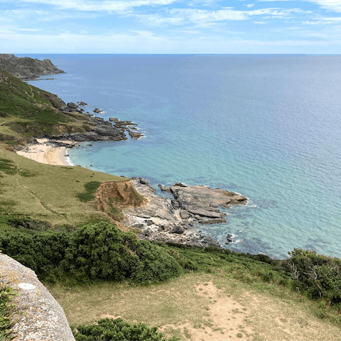 Jump in the car and reach the rugged shoreline of Salcombe in half an hour