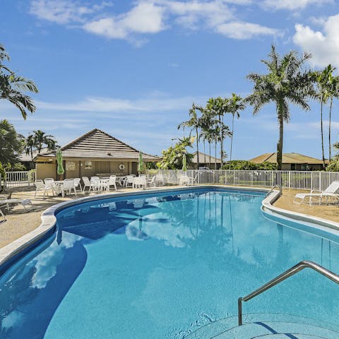 Cool off with a dip in the community pool 