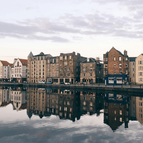 Begin your stay with a waterfront stroll in Leith 