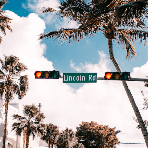 Stroll down to Lincoln Road for boutique shops, lively restaurants and buzzing bars