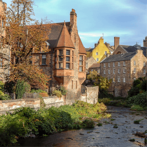 Wander over to Dean Village on the Water of Leith