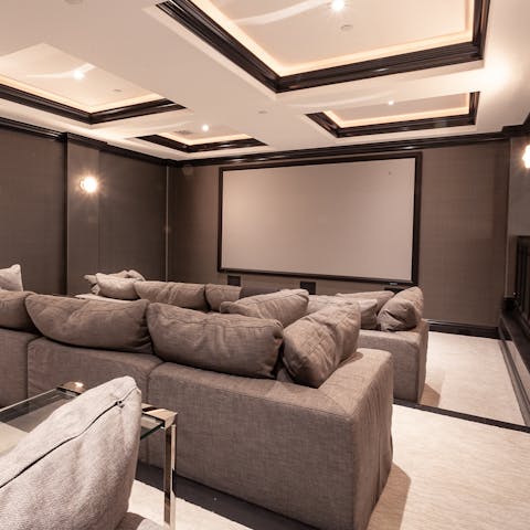 Sit back and relax as the opening credits roll in your private screening room