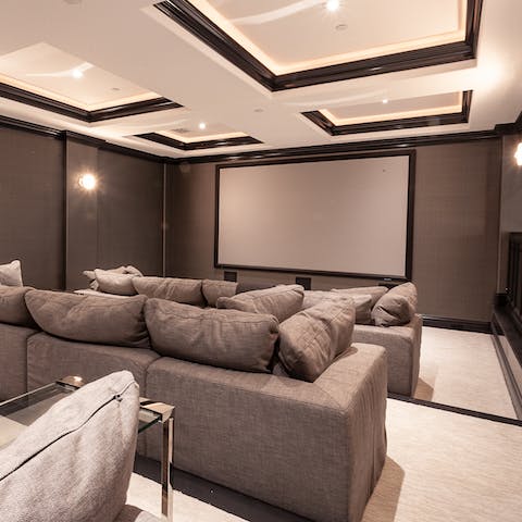 Sit back and relax as the opening credits roll in your private screening room