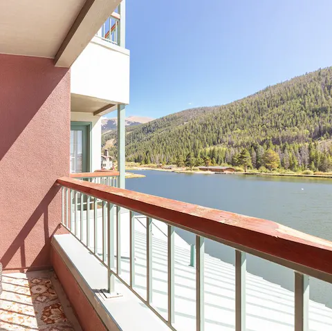 Admire the view over the lake from your private balcony