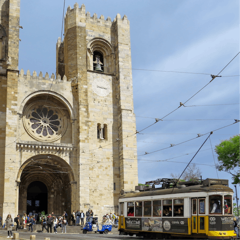 Visit Lisbon Cathedral, under a twenty-minute stroll from this home