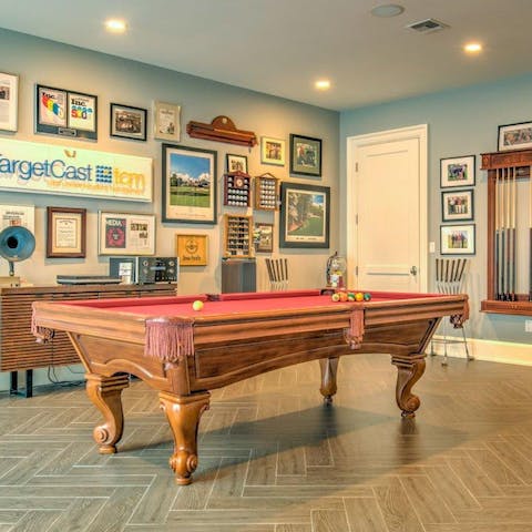 Play a game of pool in the games room