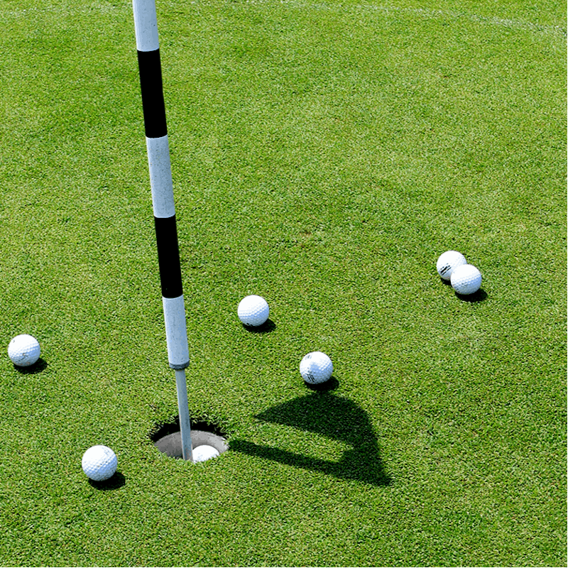 Play a few rounds on the nearby green