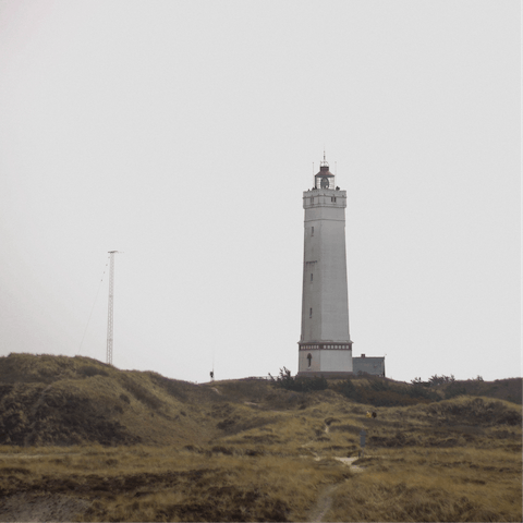 Walk over to Blåvandshuk lighthouse in fifty minutes and continue to the neighbouring beach