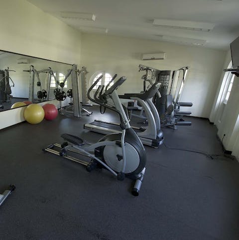 Squeeze in a workout in the on-site fitness centre