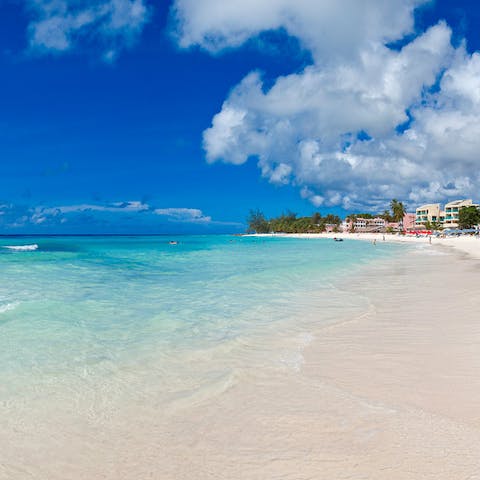 Stroll the gorgeous sands of Dover Beach on the south coast of Barbados