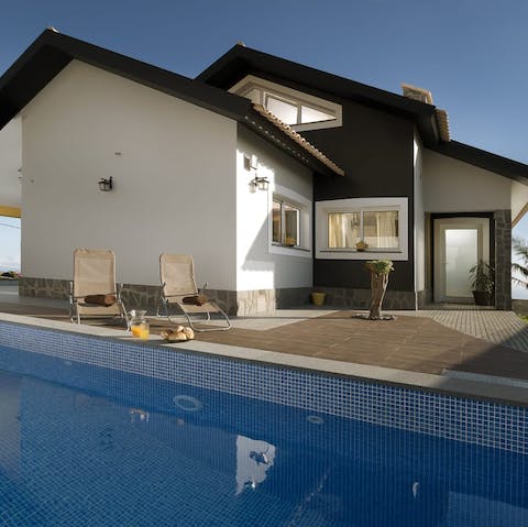 Cool off in the Portuguese heat with a dip in your private outdoor pool