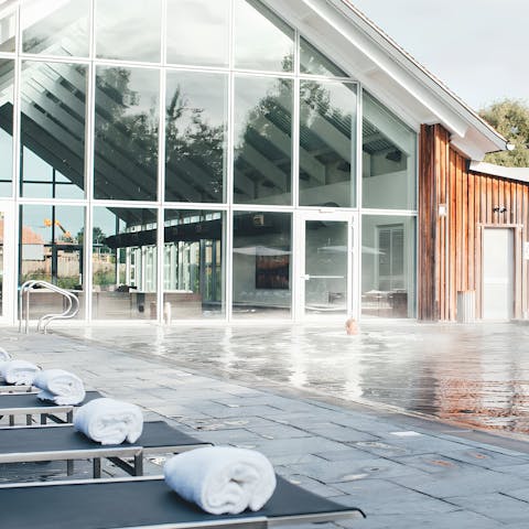 Relax at the on-site spa and swimming pool facilities