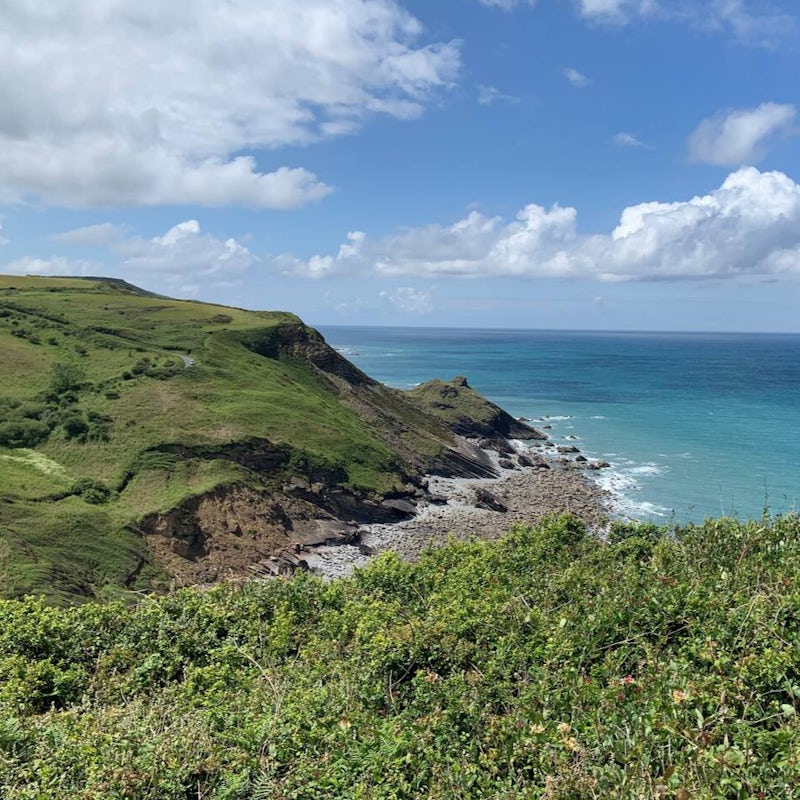 Hop in the car and drive fifteen minutes to reach the Devon coast