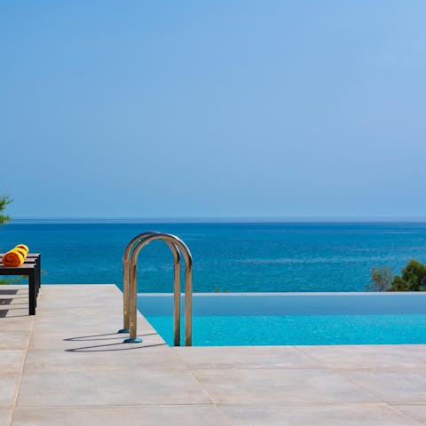 Enjoy stunning views from the infinity pool