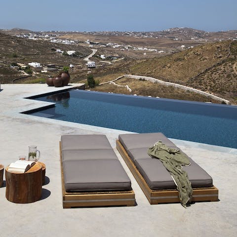 Plunge into the refreshing waters of the private infinity pool