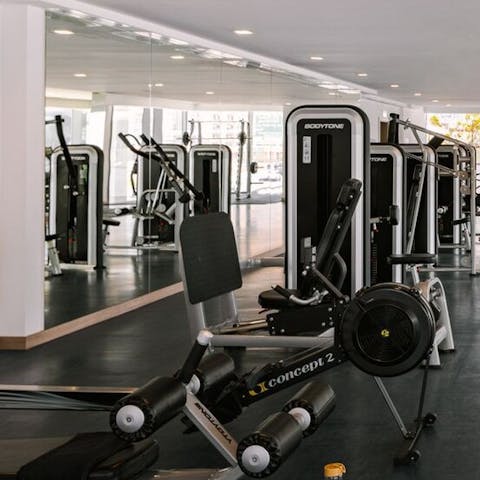 Sweat it out in the well-equipped fitness room