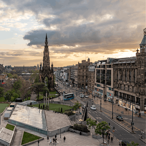 Stroll six minutes to Princes Street for a spot of shopping
