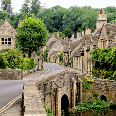 Start your Cotswold adventure in Bourton-on-the-Water, a short drive away