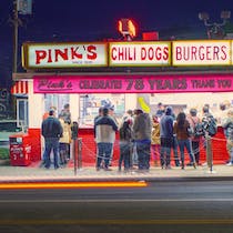 Try the Famous Hot Dogs at Pink's
