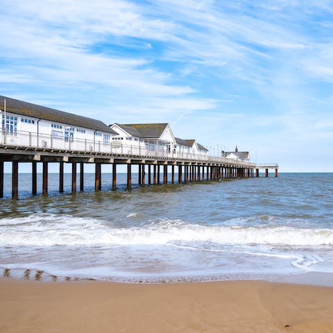 Stroll down to Southwold Pier and spend the day soaking up the sun