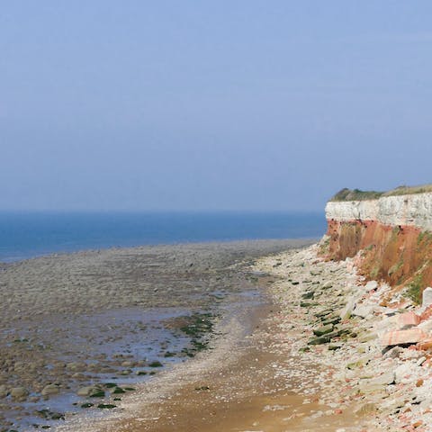 Take morning strolls along Hunstanton cliffs and pop into a cafe for coffee