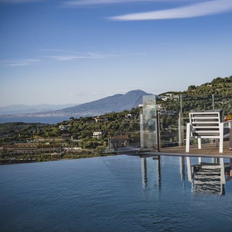 Take a refreshing dip in the private pool to cool off in the heat