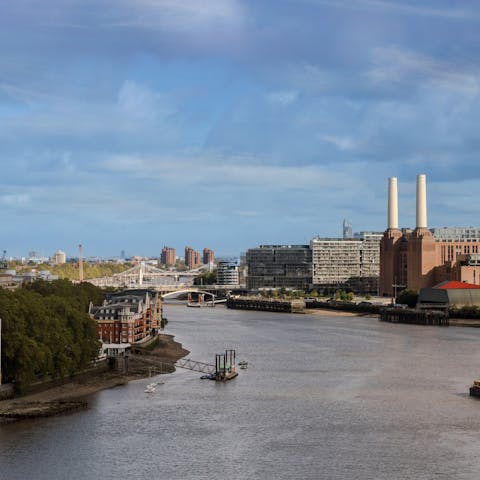 Enjoy epic London views from this apartment on the Thames
