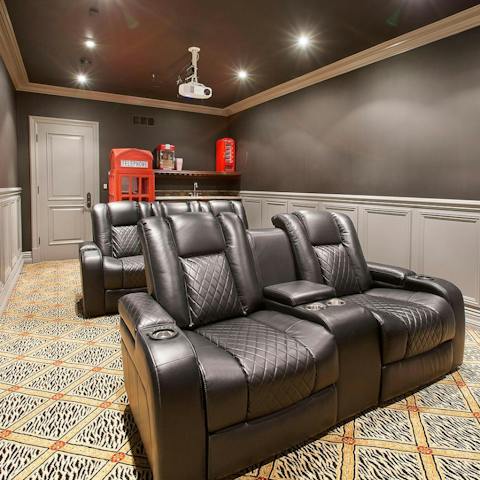 Get a true taste of Hollywood in the state-of-the-art home cinema