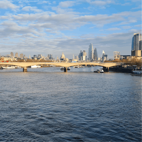 Take a stroll alongside the nearby Thames