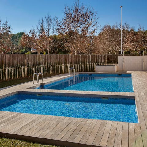 Make waves in the communal swimming pools