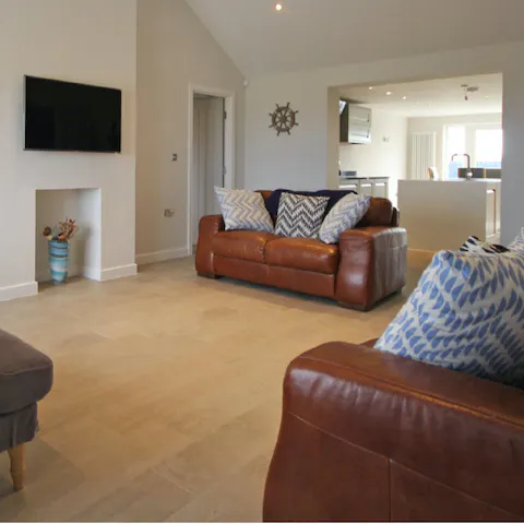 Sink into the sofas after long walks along the Northumberland Coast