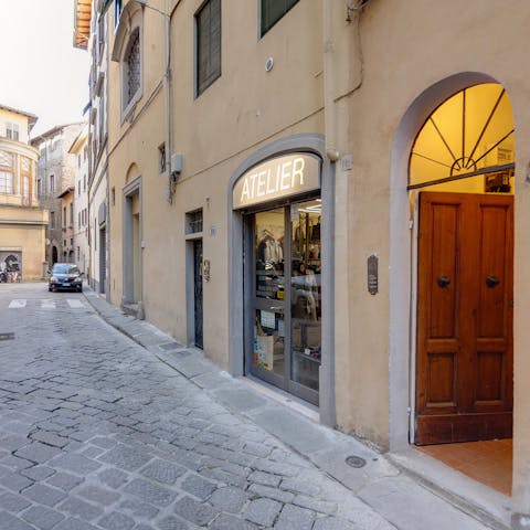 Stay in a typical street near the Basilica of Santa Croce